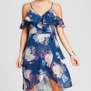 Xhilaration Cold Shoulder Wrap Dress